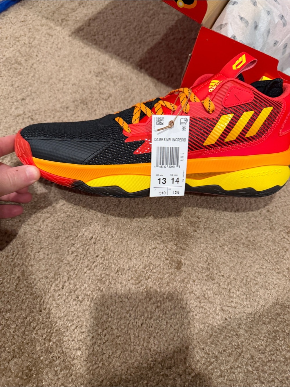 adidas men’s dame 8 Mr incredible size 13 NWT